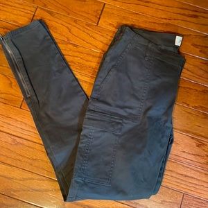 Johnnie b by BODEN pants us 0 2 L dark GRAY skinny slim vgc cotton